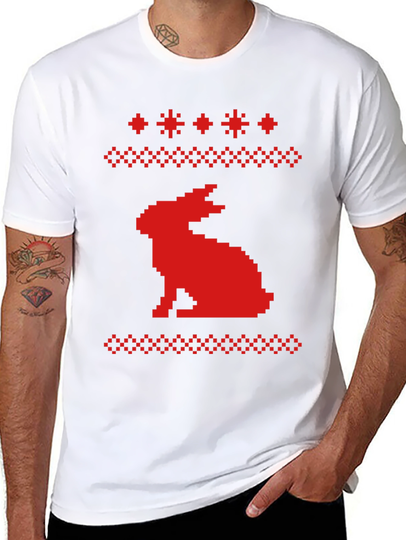 Pixelated Rabbit Graphic Tee