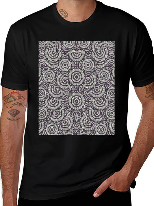 Abstract Pattern Black T-Shirt