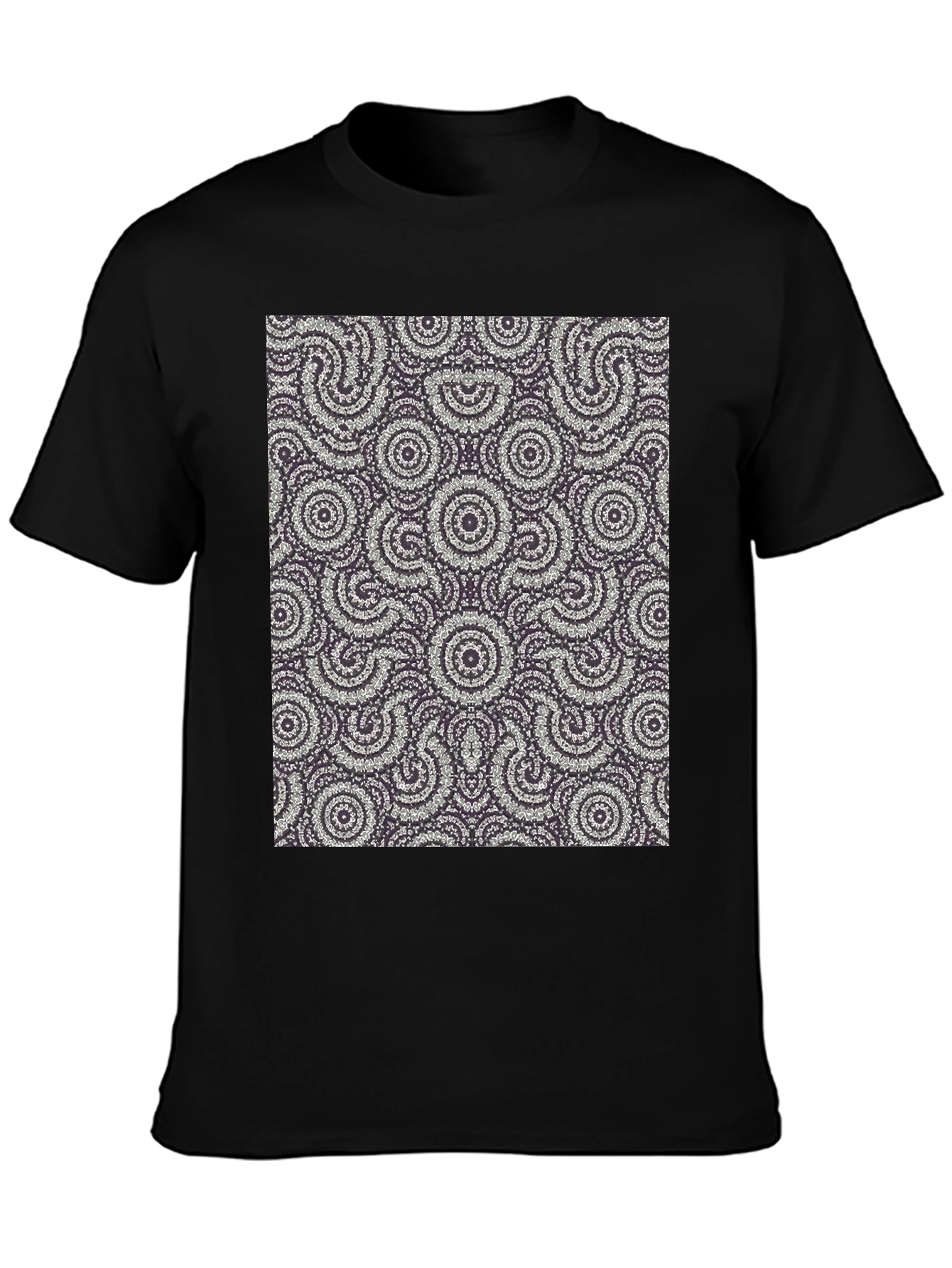Abstract Pattern Black T-Shirt