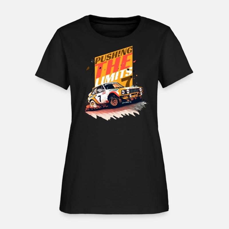 Rally competition car kicking up dust design