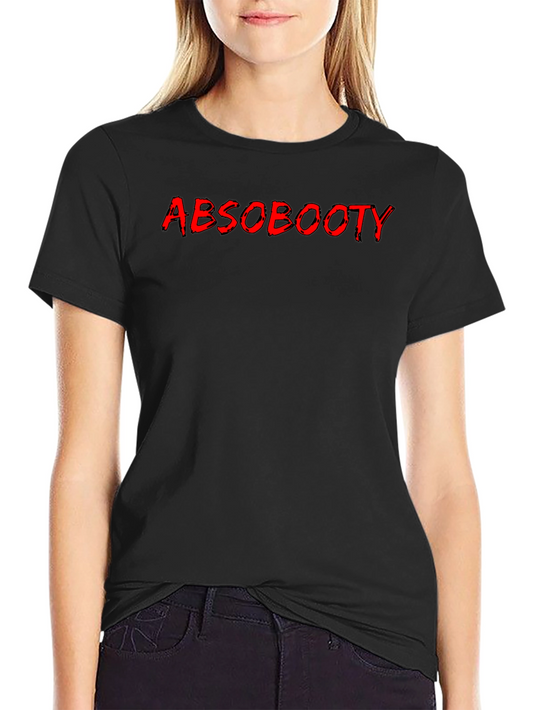 Abs Booty Graphic Tee - Black Cotton T-Shirt
