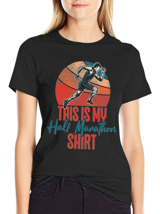Half Marathon Runner T-Shirt - Sporty Graphic Tee