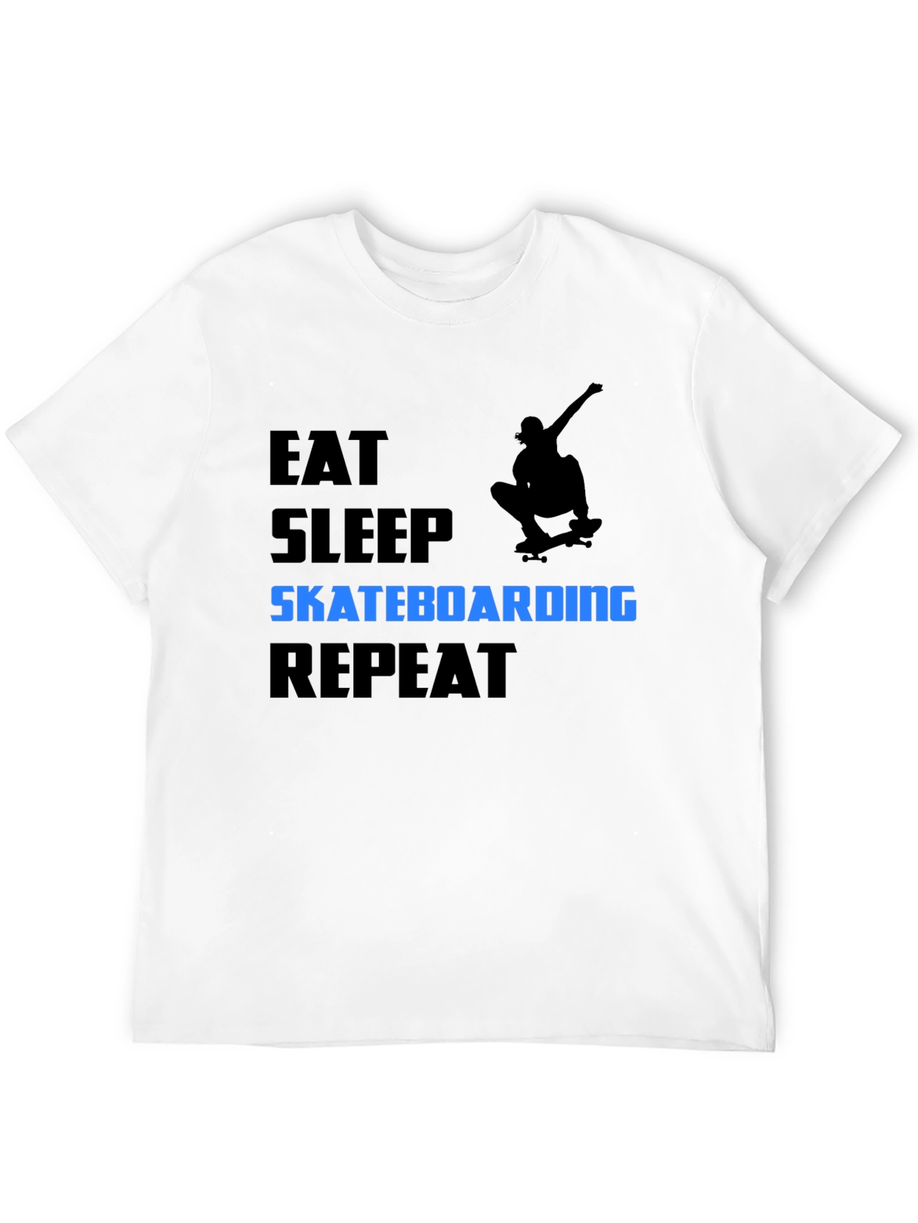 Eat Sleep Skateboarding T-Shirt - Black Graphic Tee