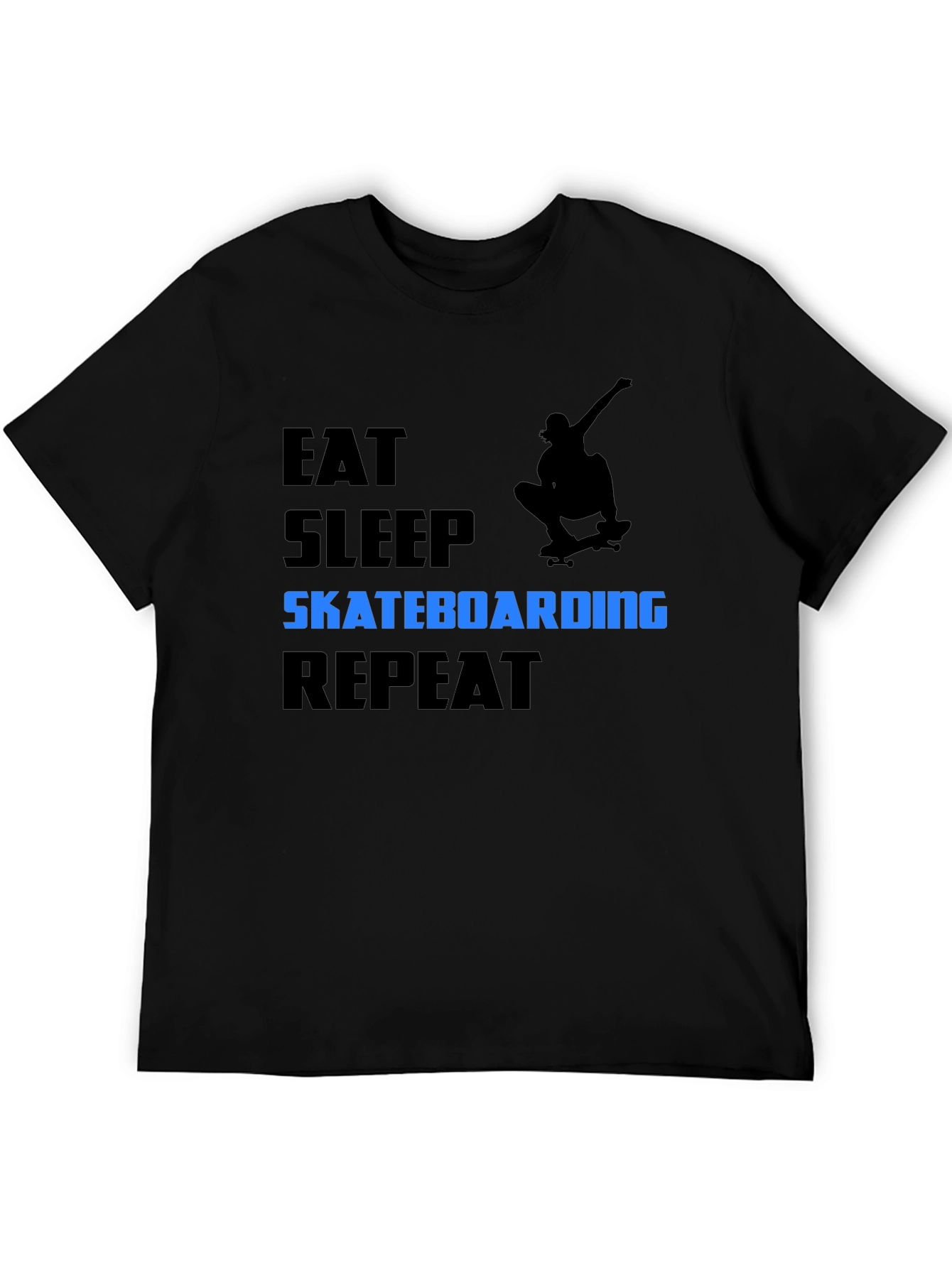 Eat Sleep Skateboarding T-Shirt - Black Graphic Tee