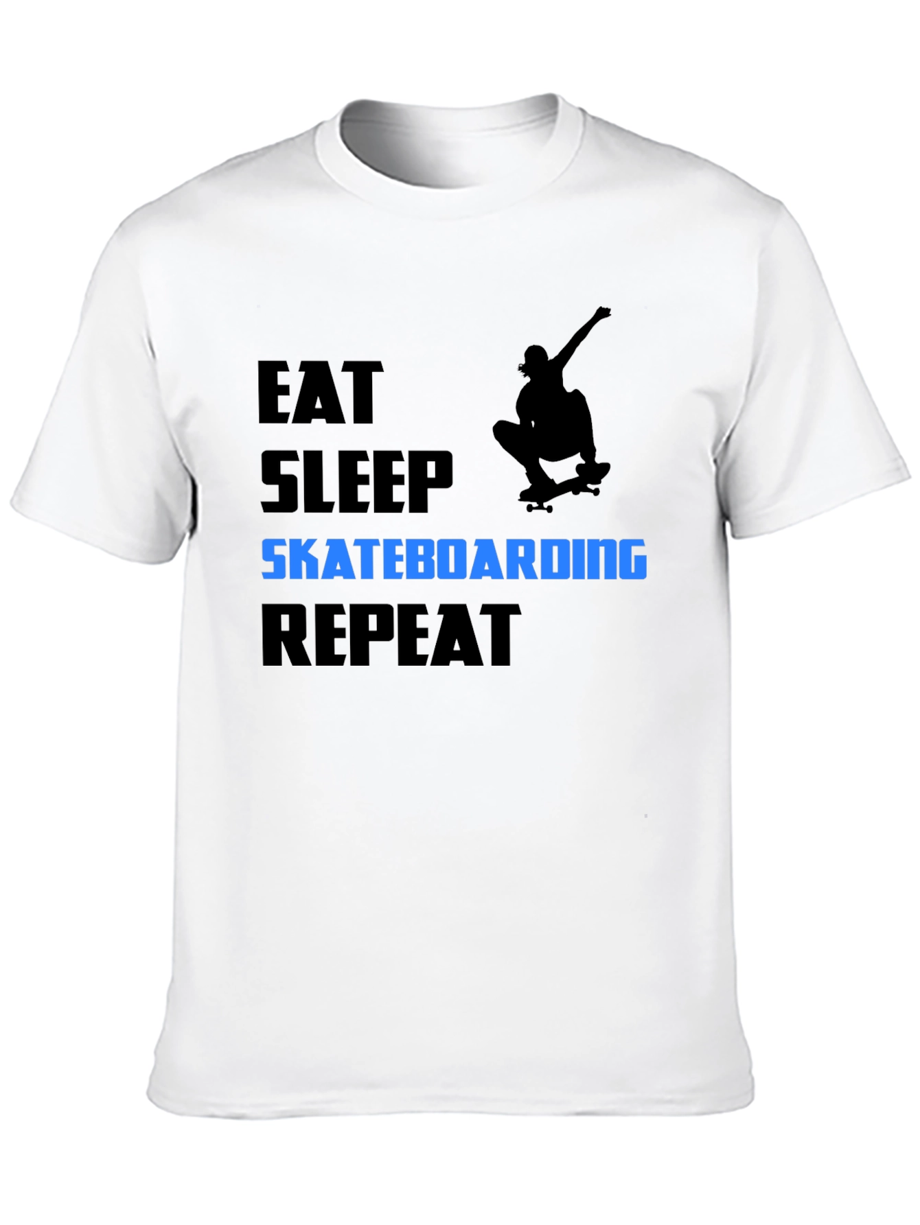 Eat Sleep Skateboarding T-Shirt - Black Graphic Tee