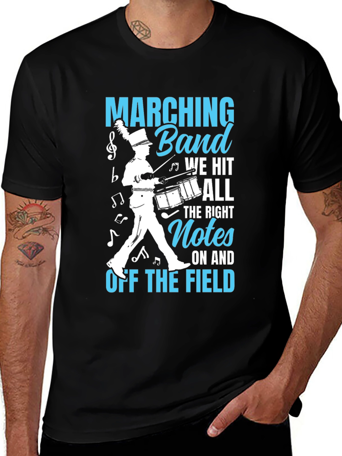 Marching Band T-Shirt: We Hit All The Right Notes