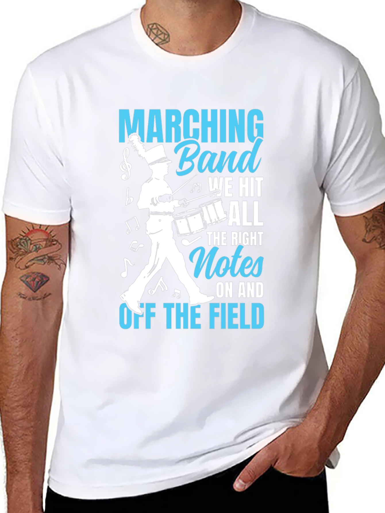 Marching Band T-Shirt: We Hit All The Right Notes
