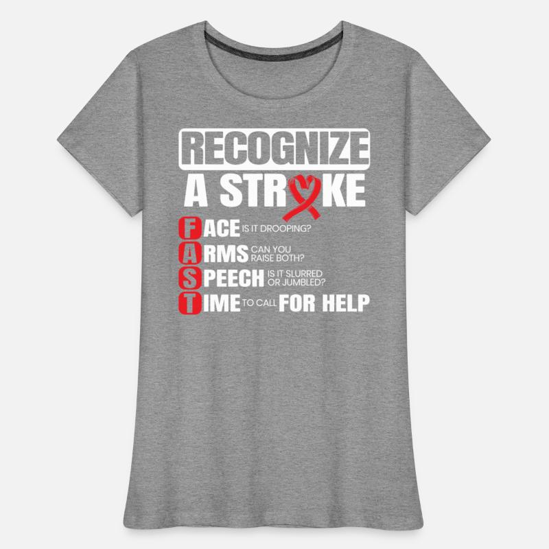 Recognize A Stroke Awareness Brain Attack Wear Red