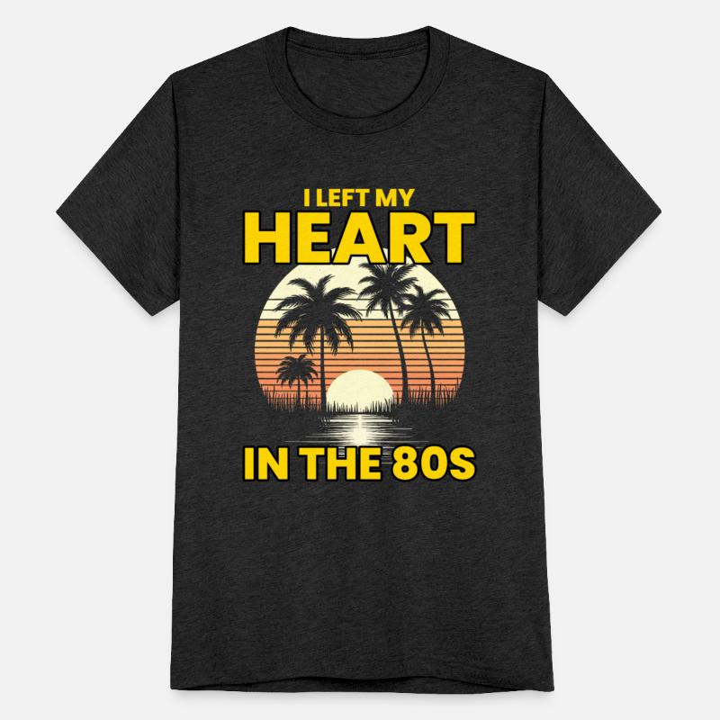 Retro 80s Sunset: Palm Trees & Beach Vibes