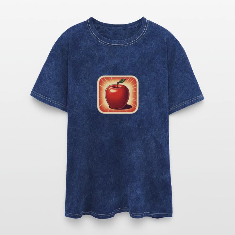 Retro Comic Style Apple Tee - Classic & Bold