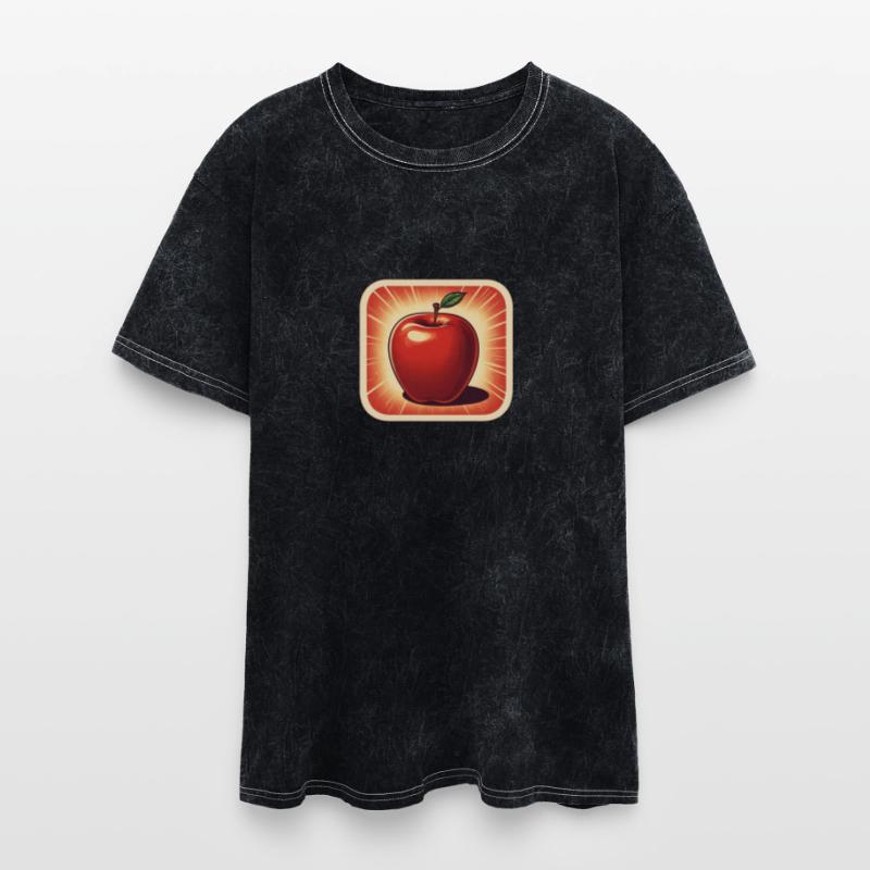 Retro Comic Style Apple Tee - Classic & Bold