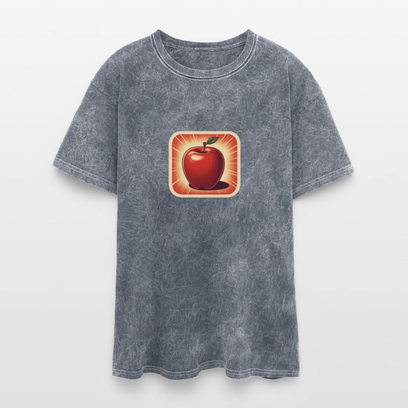 Retro Comic Style Apple Tee - Classic & Bold