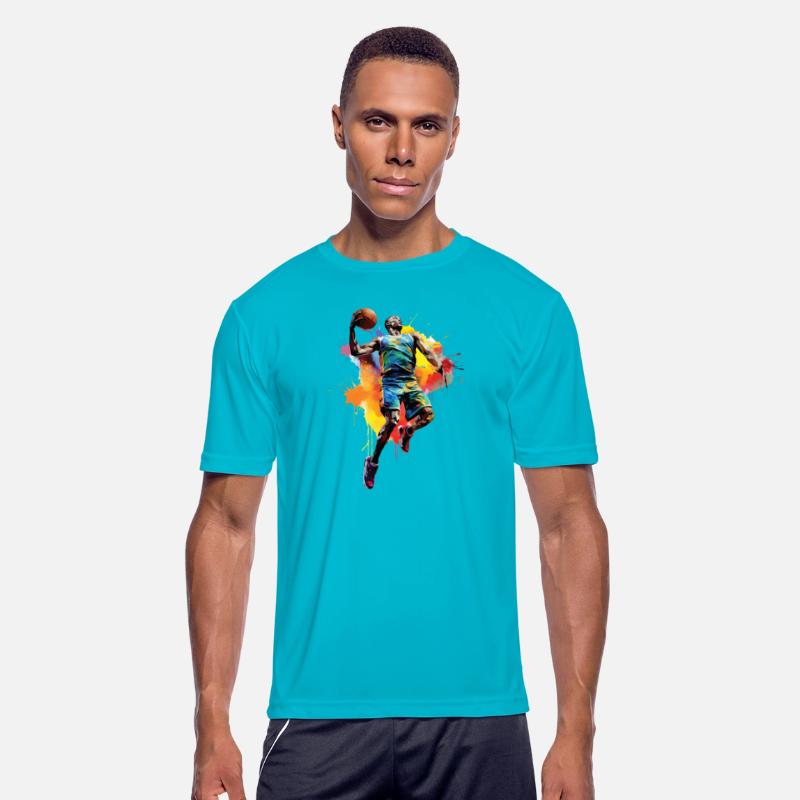 Retro Vintage Basketball player Slam Dunk