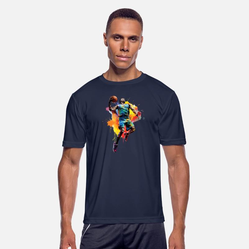 Retro Vintage Basketball player Slam Dunk