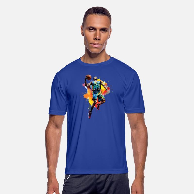 Retro Vintage Basketball player Slam Dunk