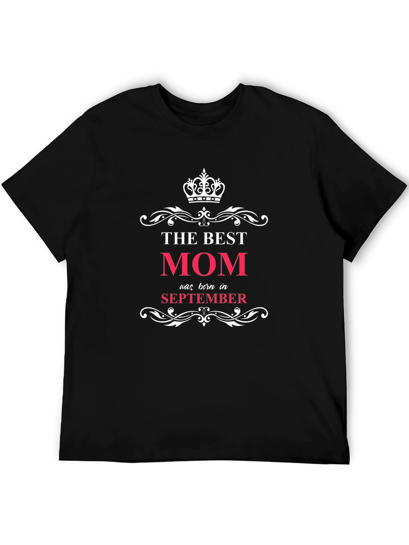 Best Mom September Birthday Black T-Shirt