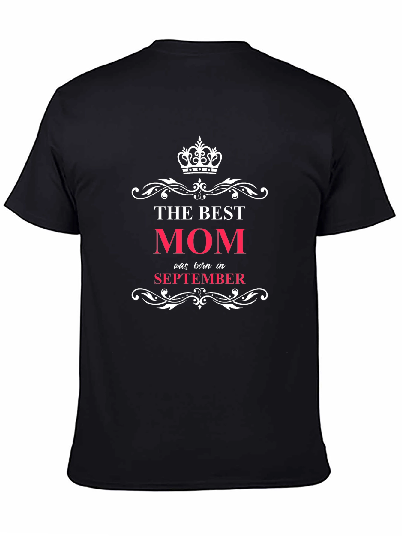 Best Mom September Birthday Black T-Shirt