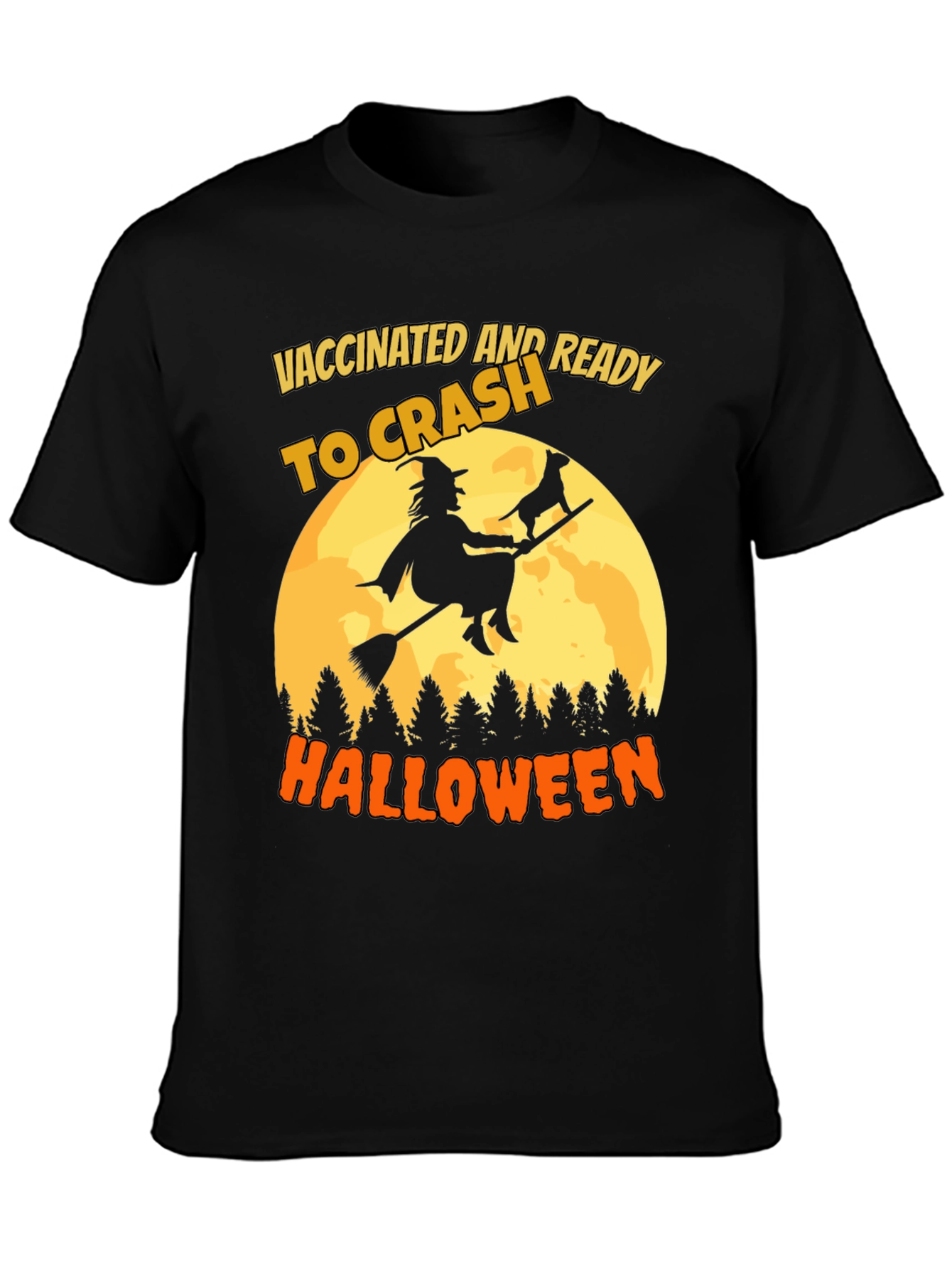Vaccinated and Ready to Crash Halloween T-Shirt