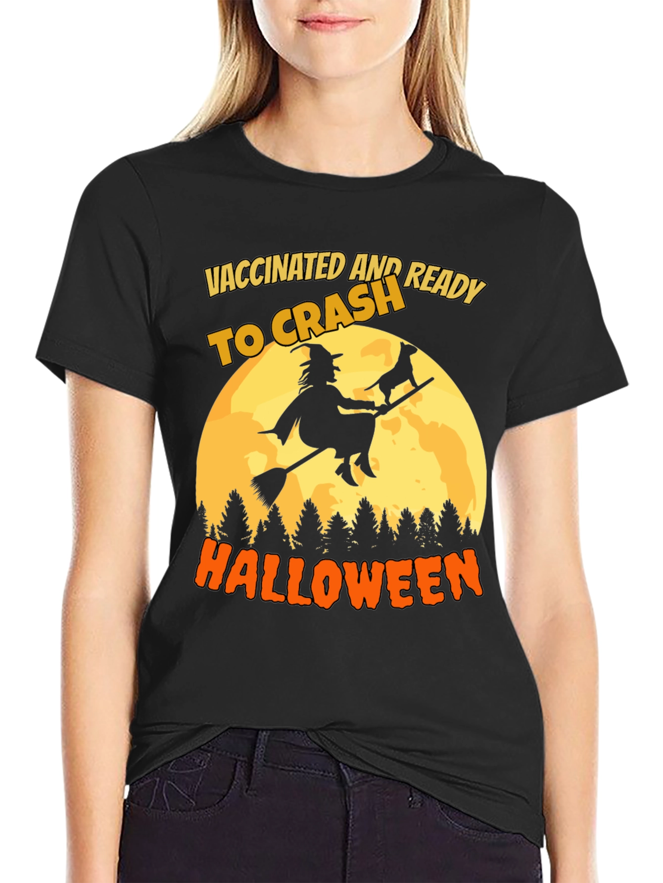Vaccinated and Ready to Crash Halloween T-Shirt