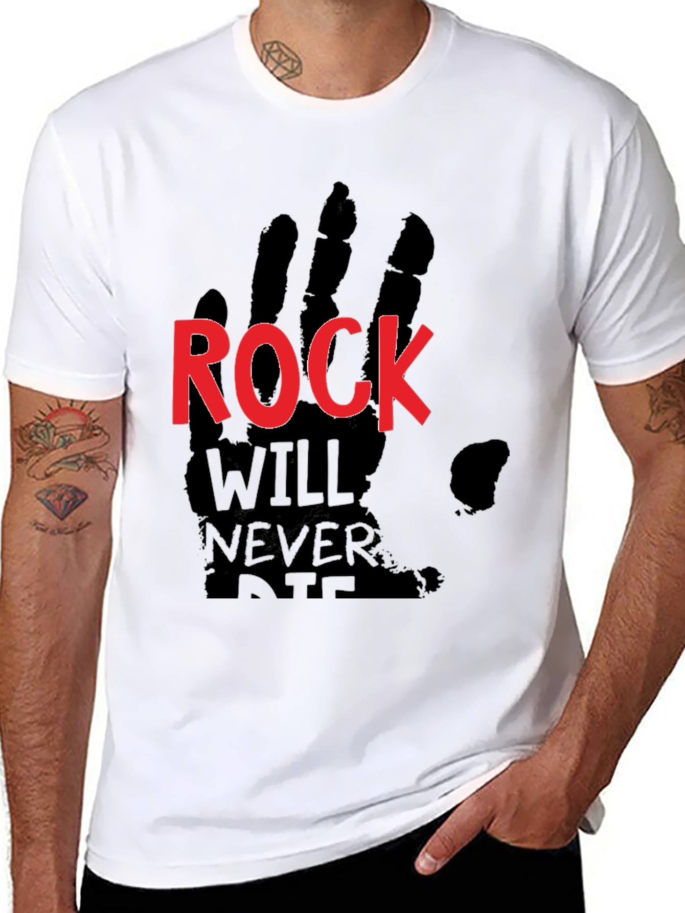 Rock Will Never Die Black T-Shirt