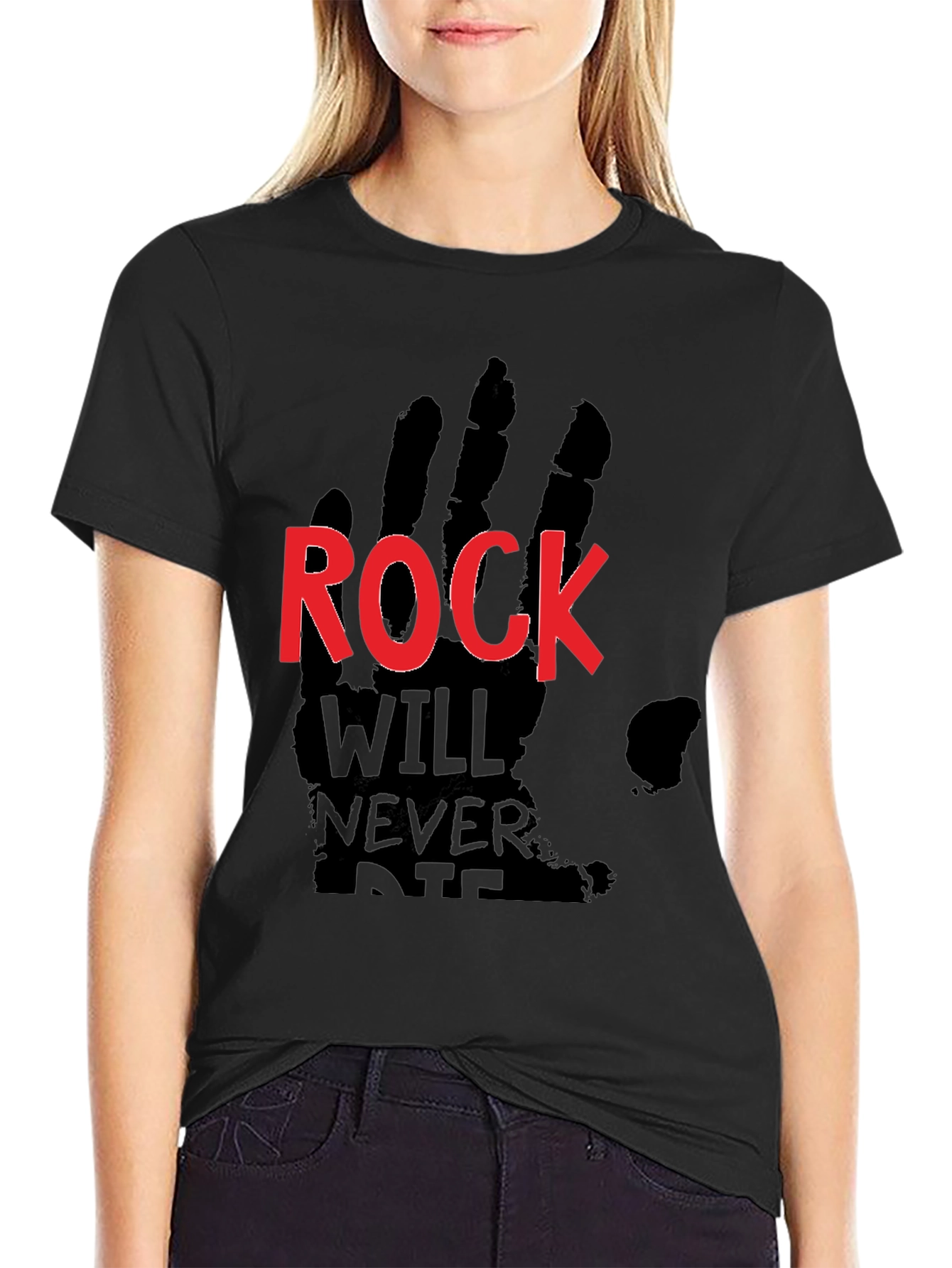 Rock Will Never Die Black T-Shirt