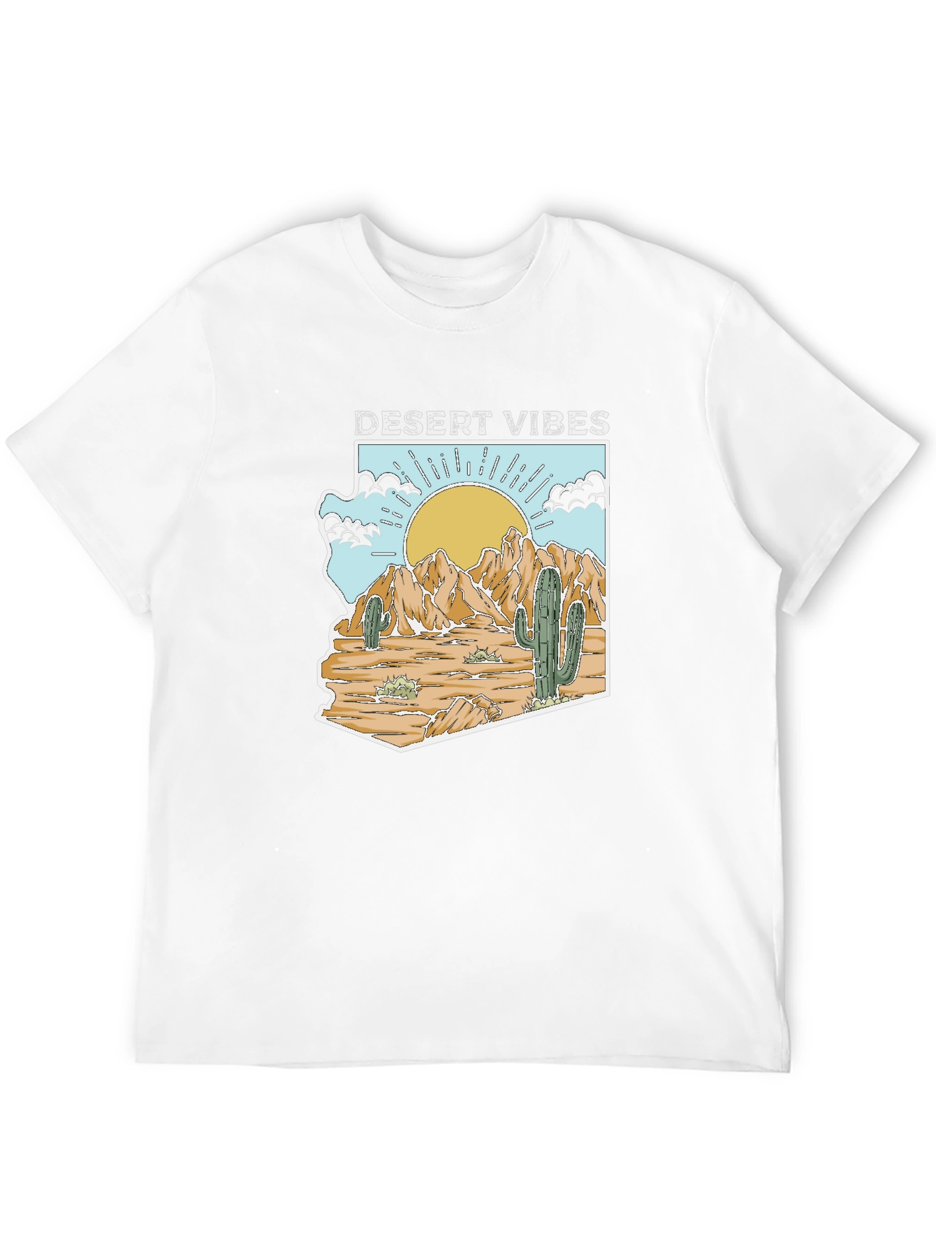 Desert Vibes Arizona Graphic Tee - Mens Black T-Shirt