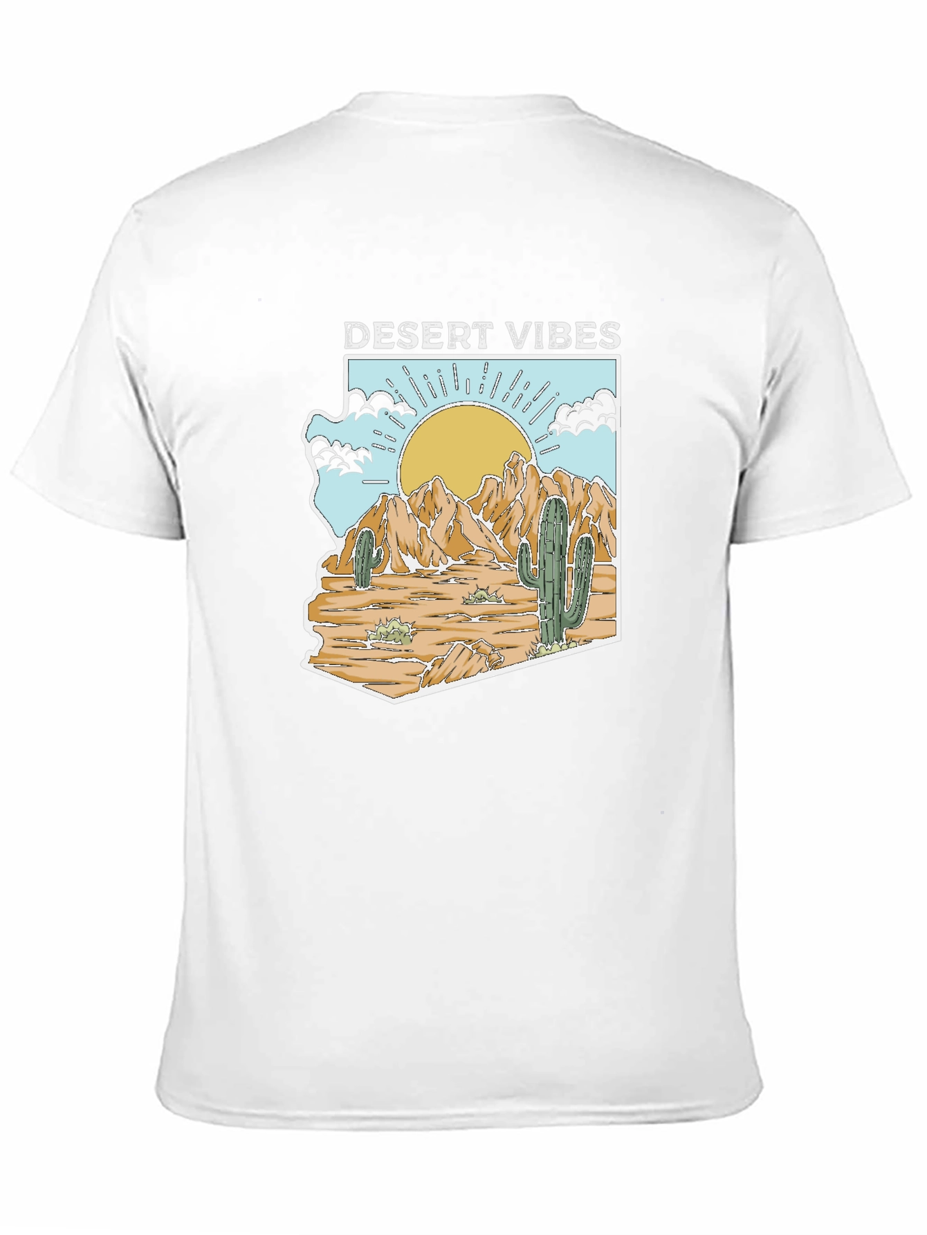 Desert Vibes Arizona Graphic Tee - Mens Black T-Shirt