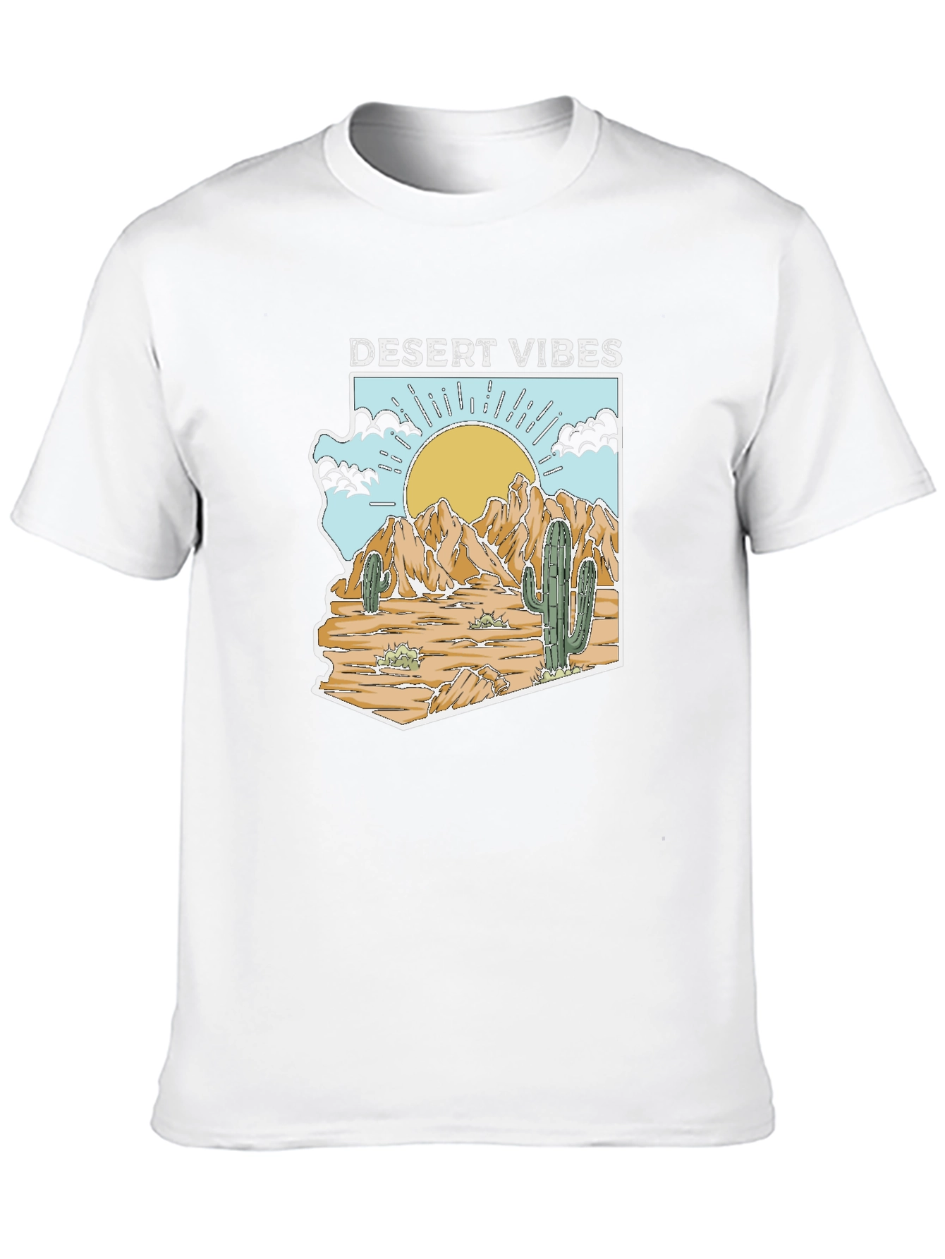 Desert Vibes Arizona Graphic Tee - Mens Black T-Shirt