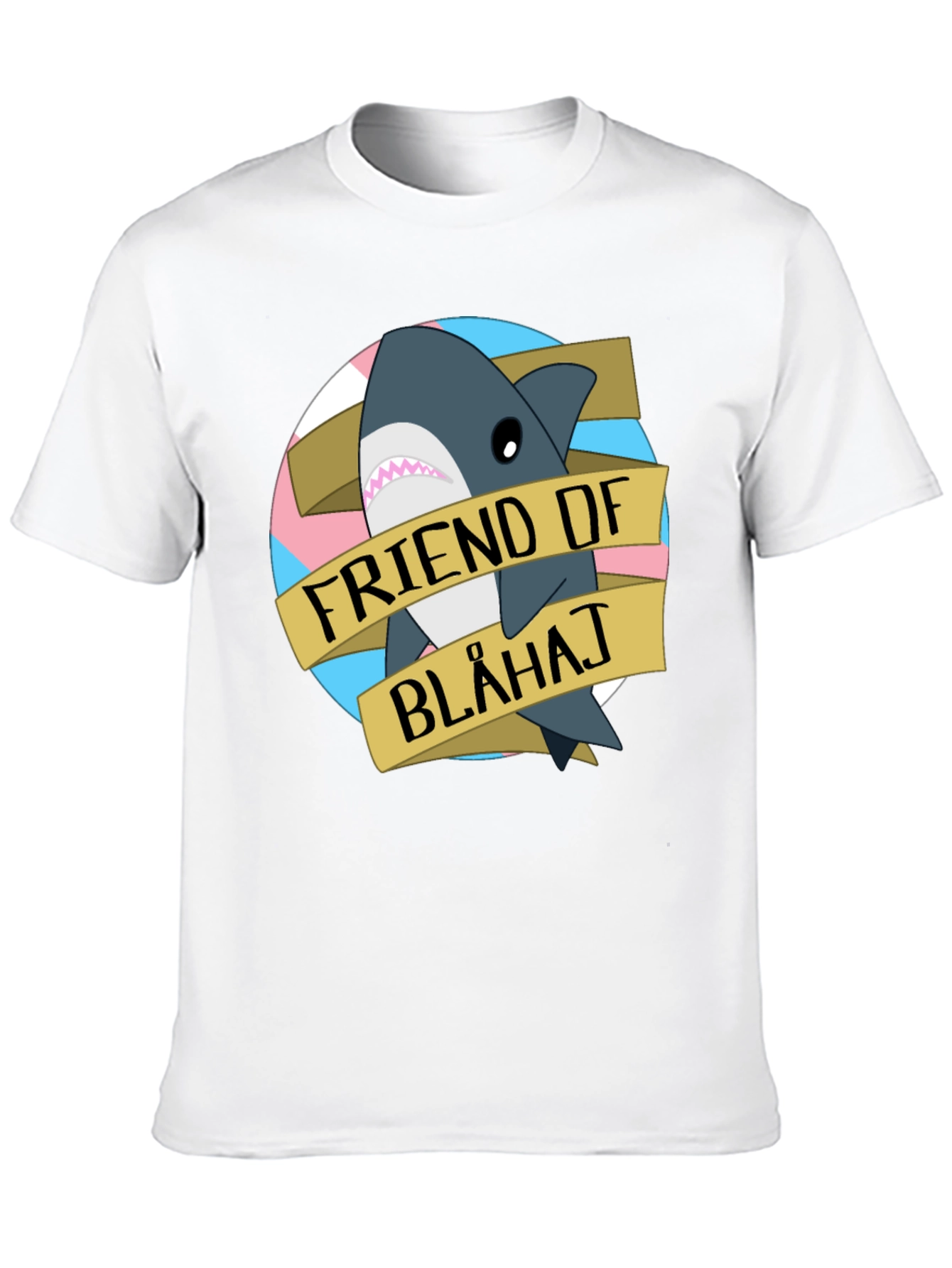 Friend of Blahaj T-Shirt - Trans Pride Shark Tee