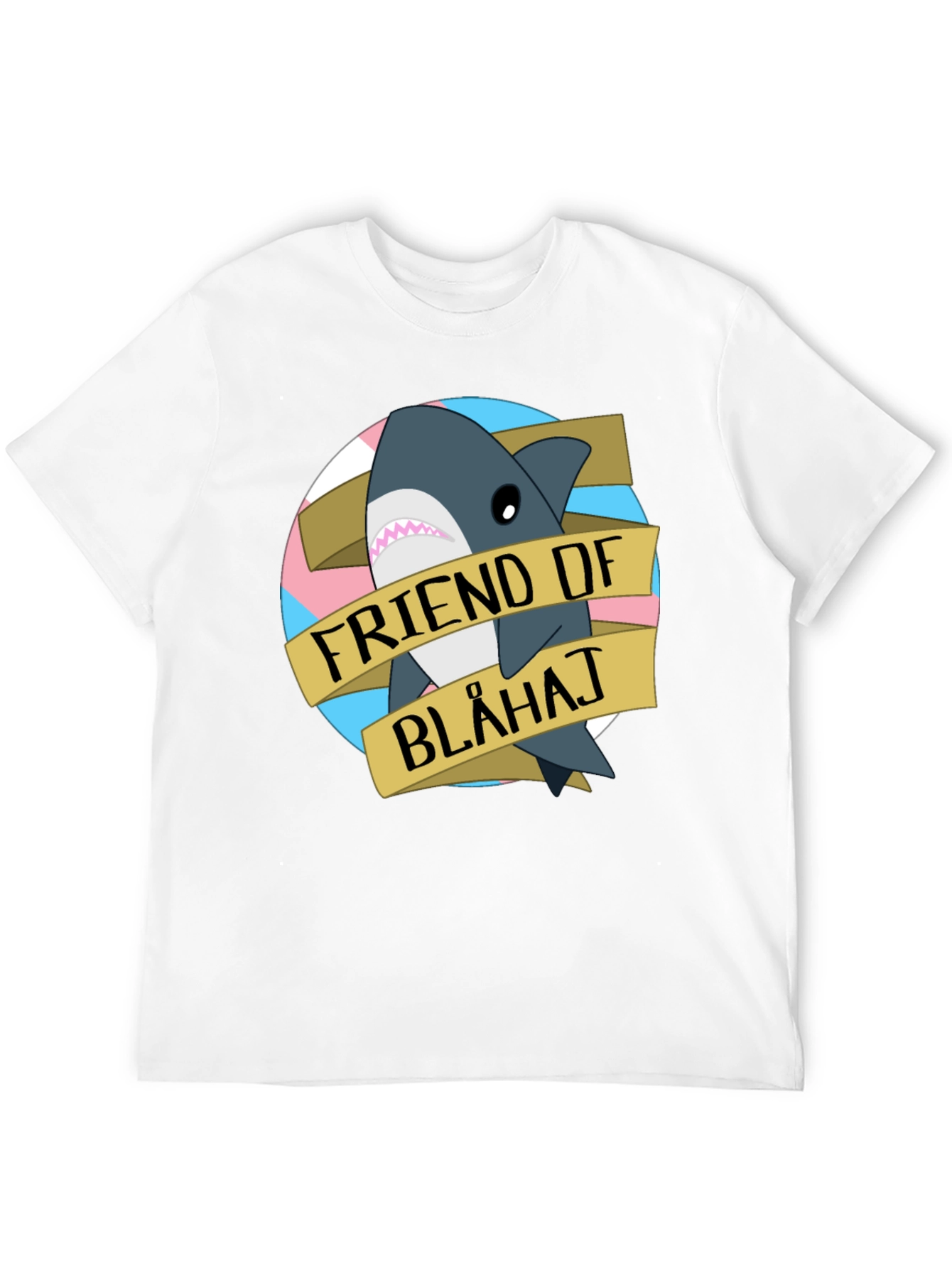 Friend of Blahaj T-Shirt - Trans Pride Shark Tee