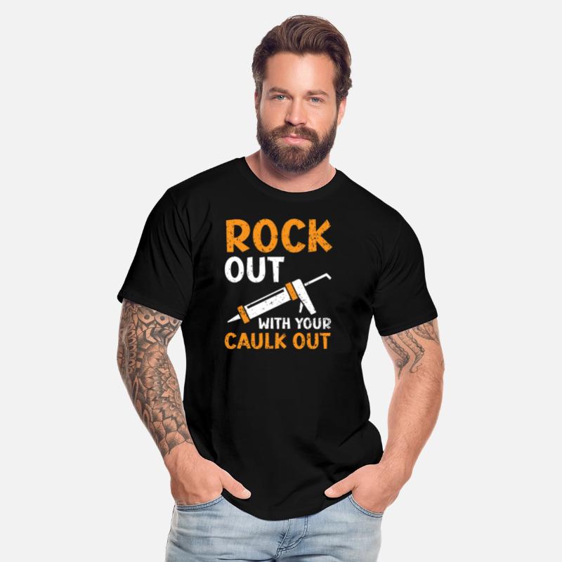 Rockout With Your Caulk Out Construction Worker