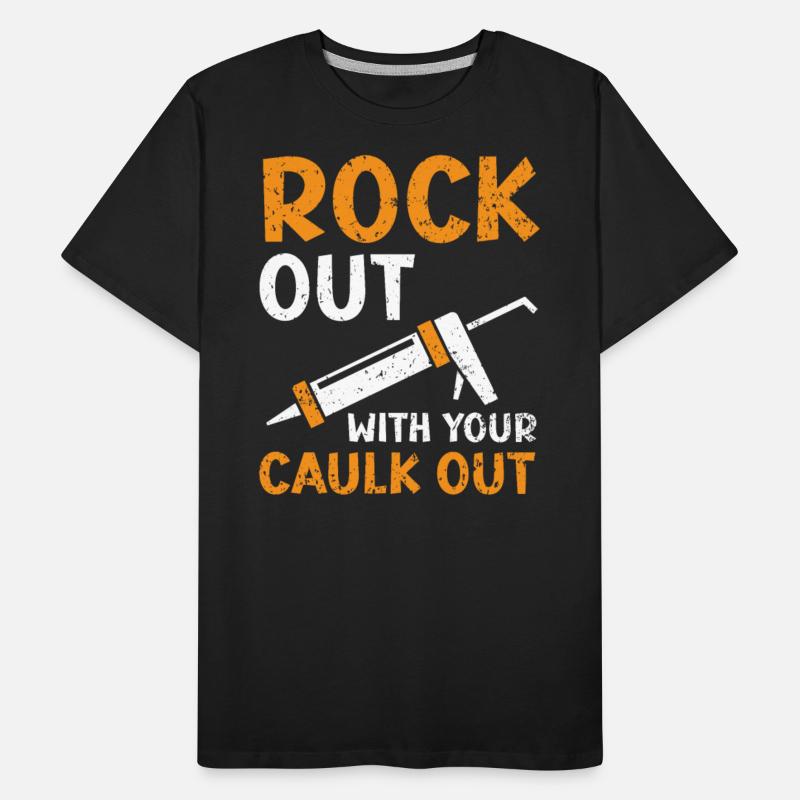 Rockout With Your Caulk Out Construction Worker