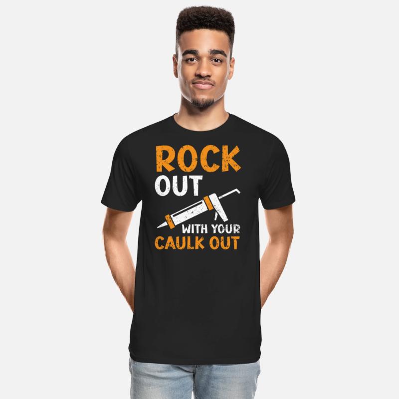 Rockout With Your Caulk Out Construction Worker