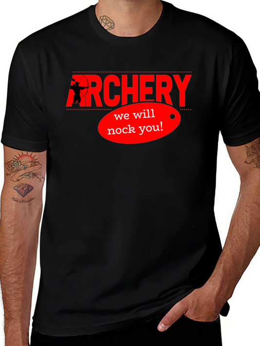 Archery Humor Graphic T-Shirt - We Will Nock You!
