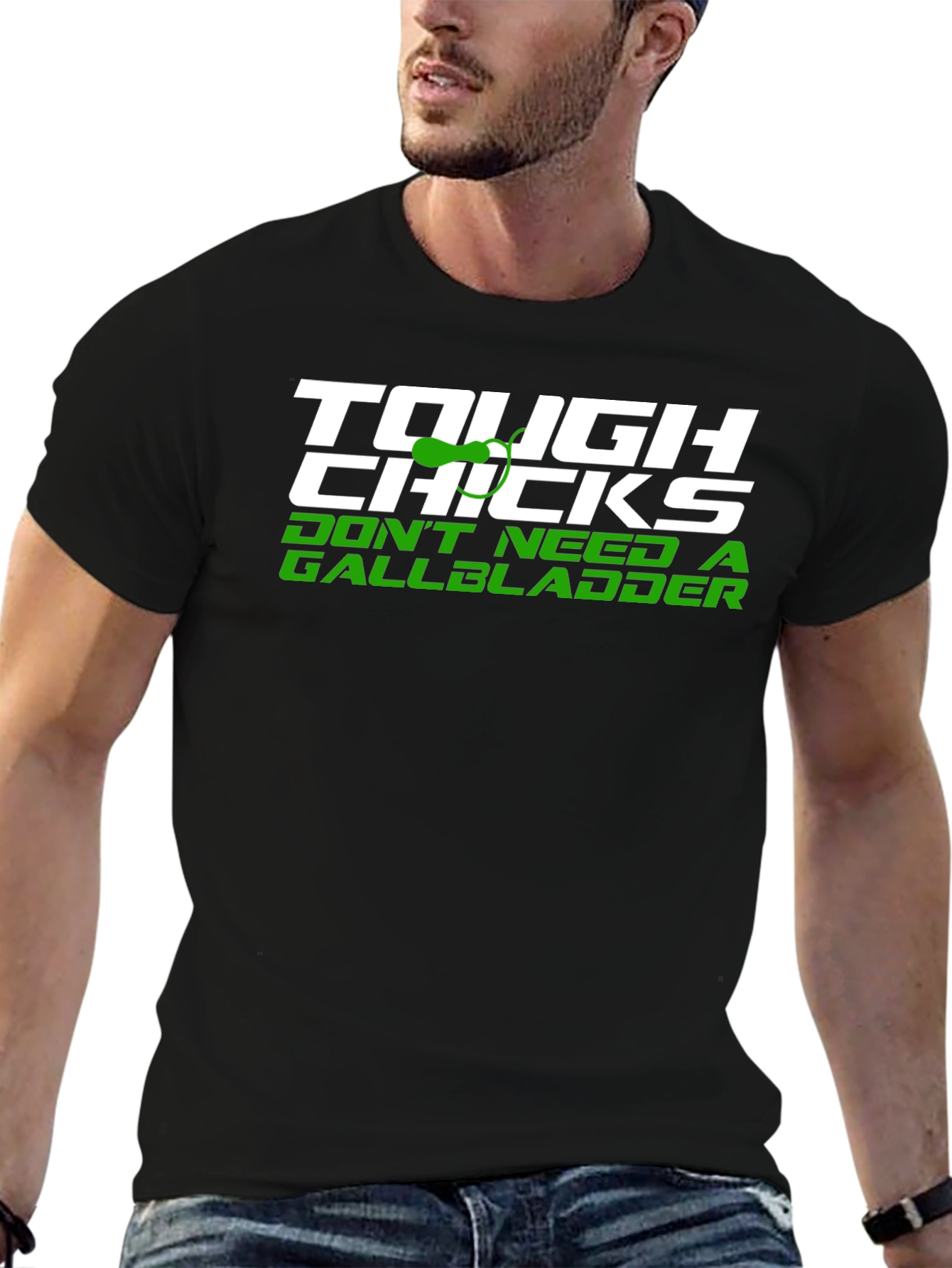 Tough Chicks No Gallbladder Novelty T-Shirt