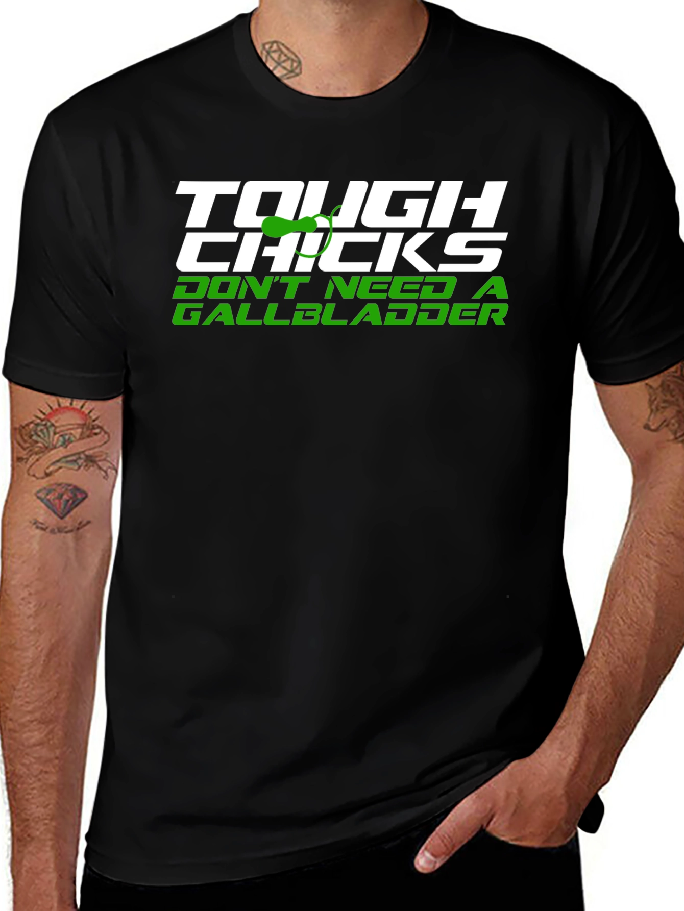 Tough Chicks No Gallbladder Novelty T-Shirt