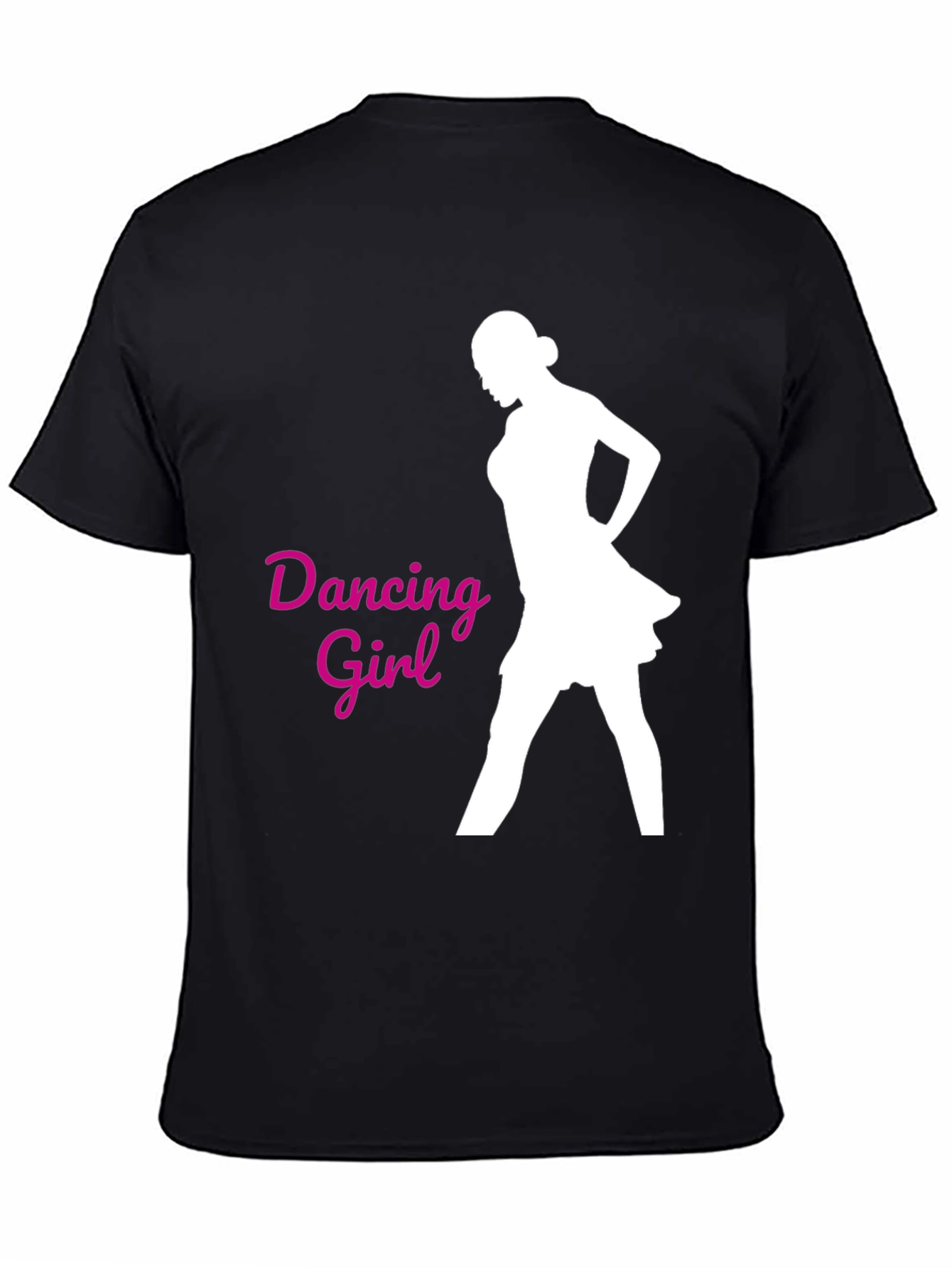 Dancing Girl Graphic Tee - Black