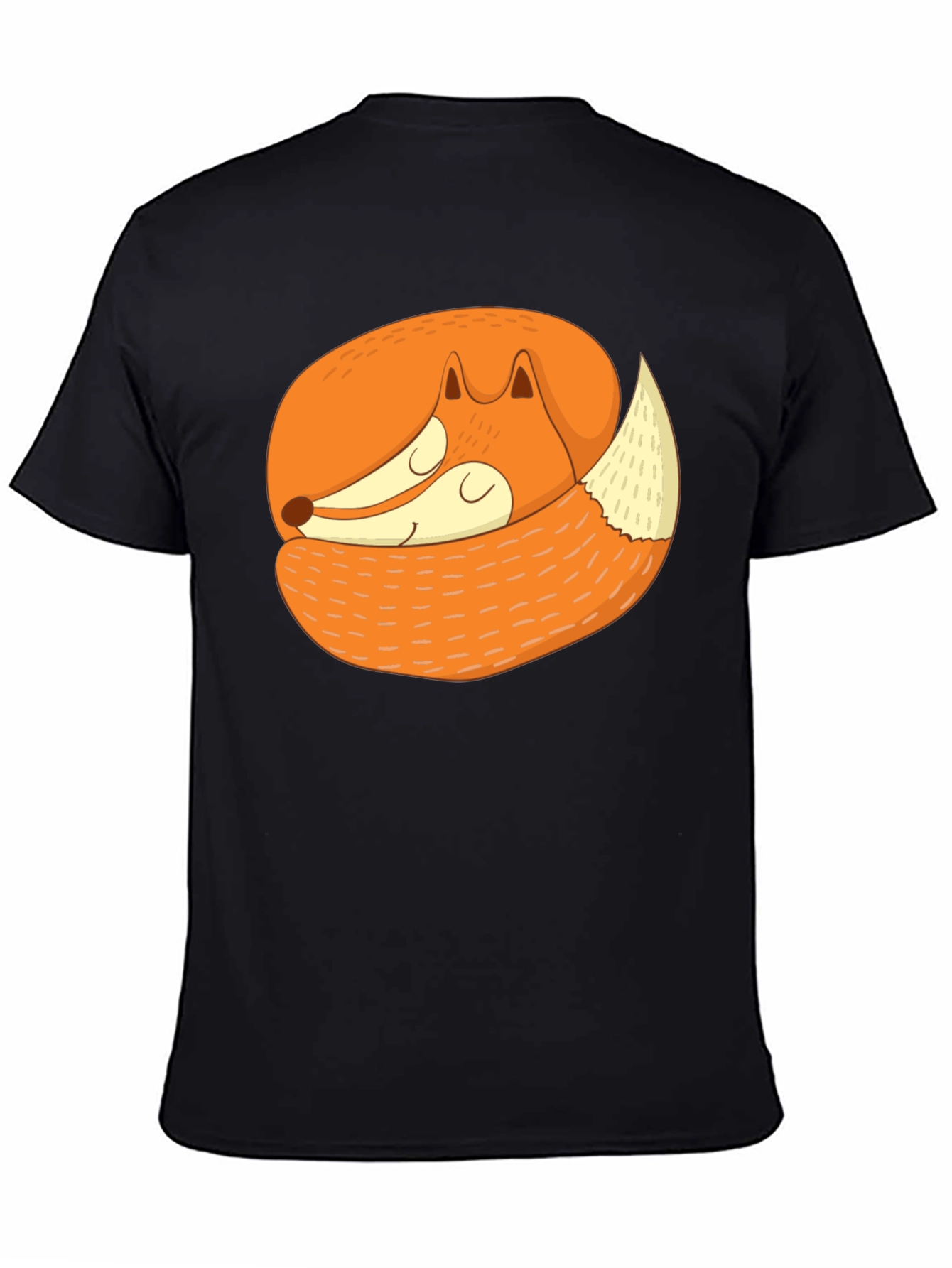 Cute Sleeping Fox Graphic Tee - Soft Cotton Blend