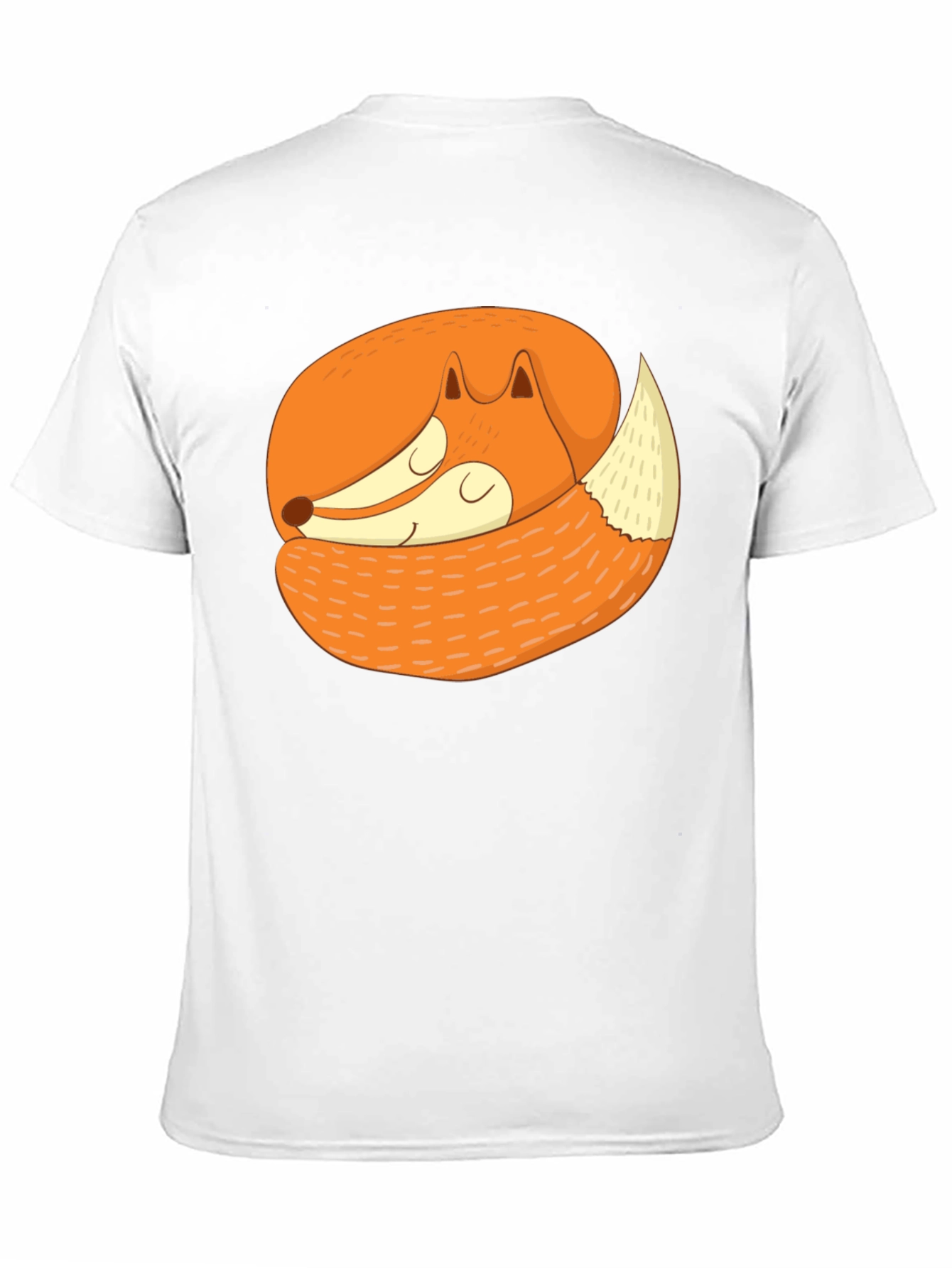 Cute Sleeping Fox Graphic Tee - Soft Cotton Blend