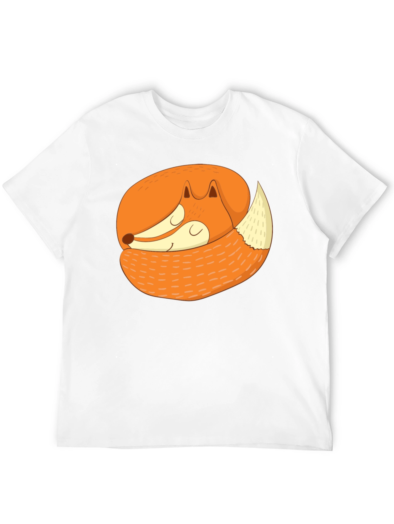 Cute Sleeping Fox Graphic Tee - Soft Cotton Blend