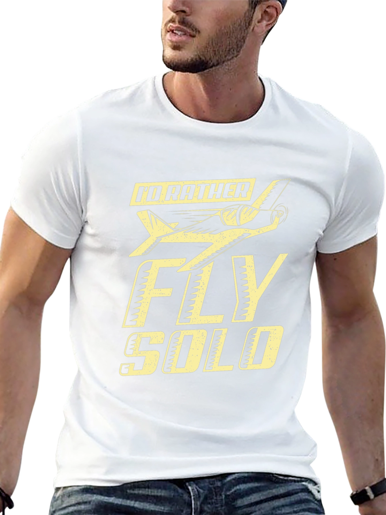 Id Rather Fly Solo Black T-Shirt