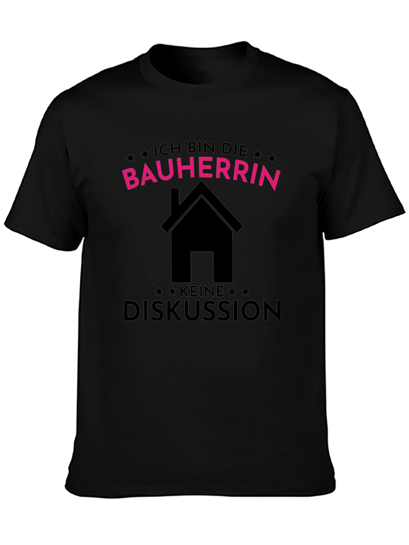 Bauherrin T-Shirt - Black Cotton Tee