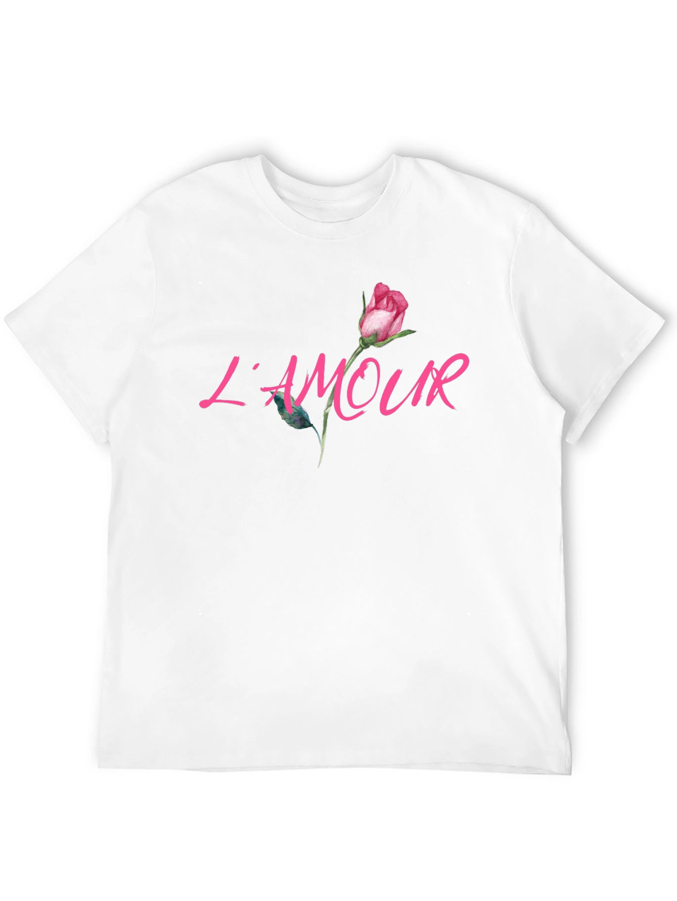 LAmour Rose Graphic Black T-Shirt