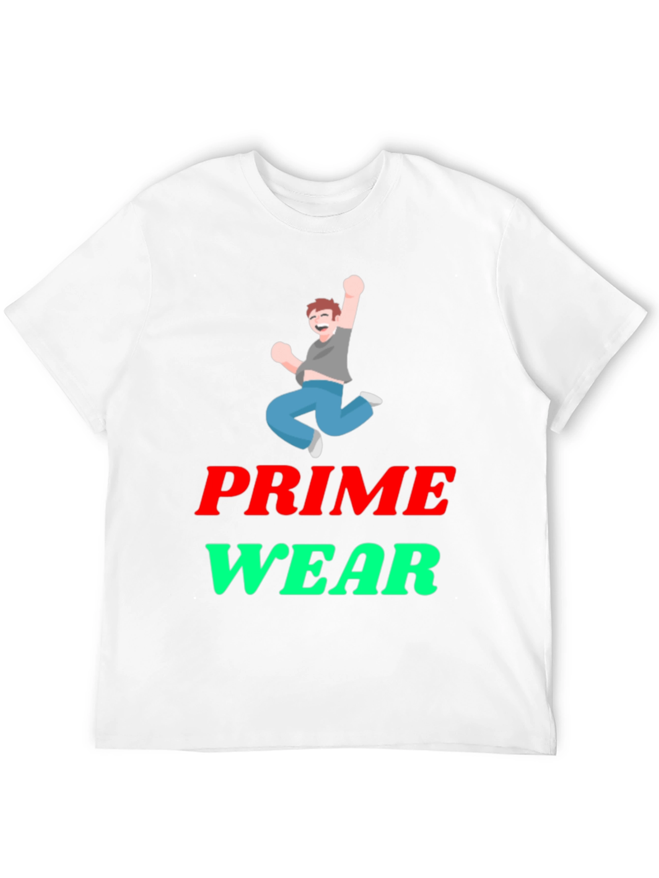 Prime Wear Black Graphic T-Shirt