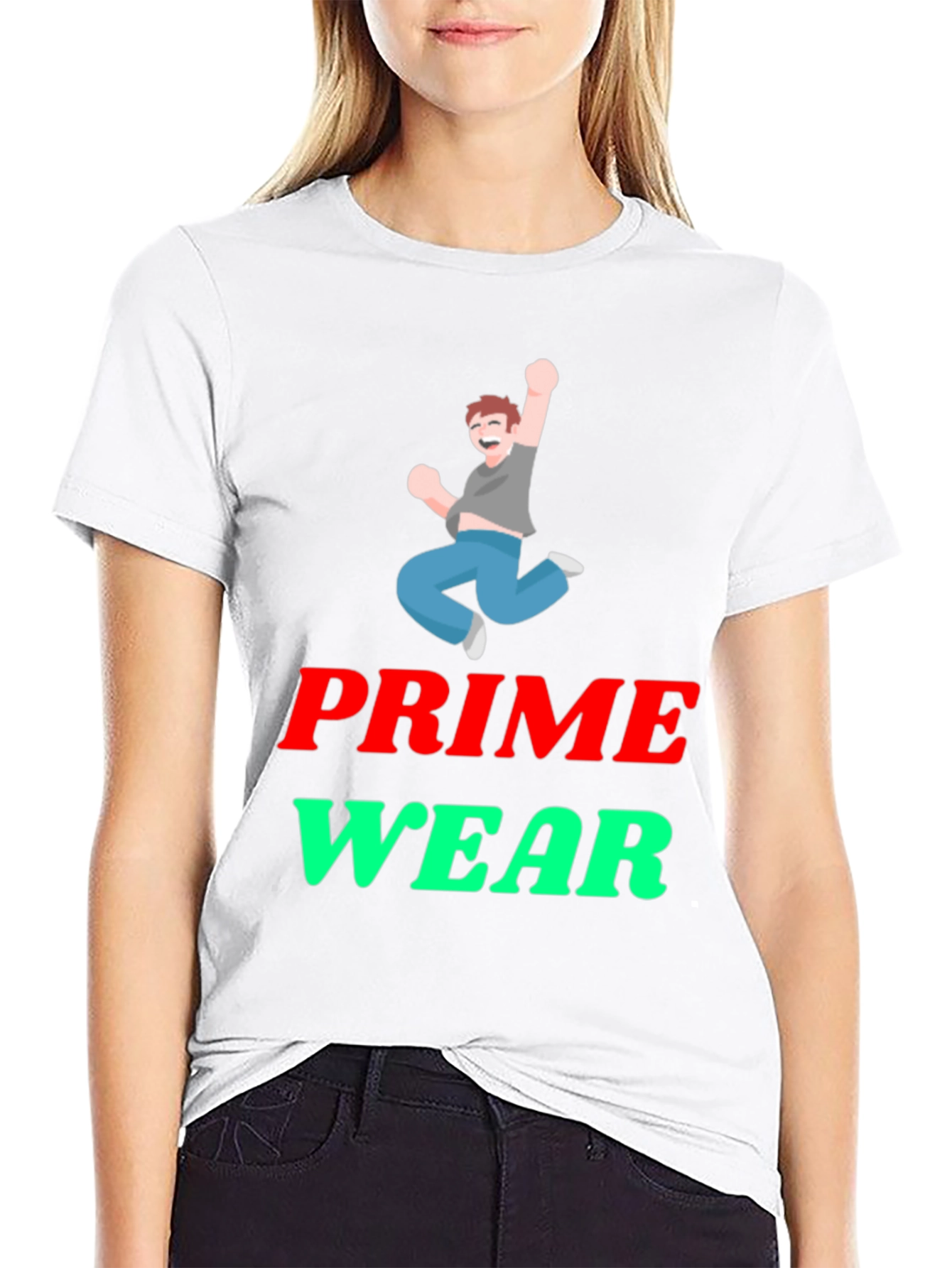 Prime Wear Black Graphic T-Shirt