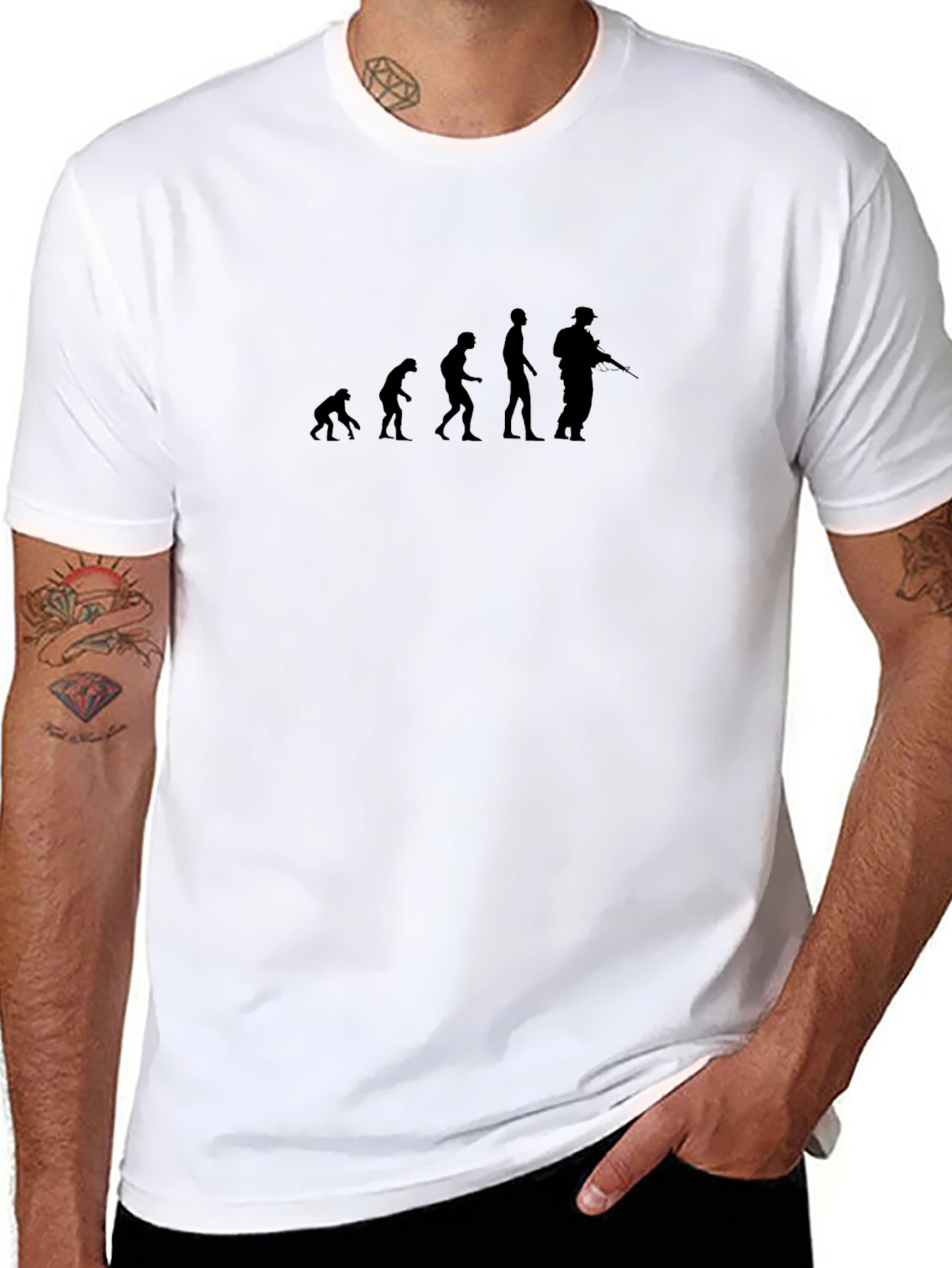 Evolution to Soldier Black T-Shirt