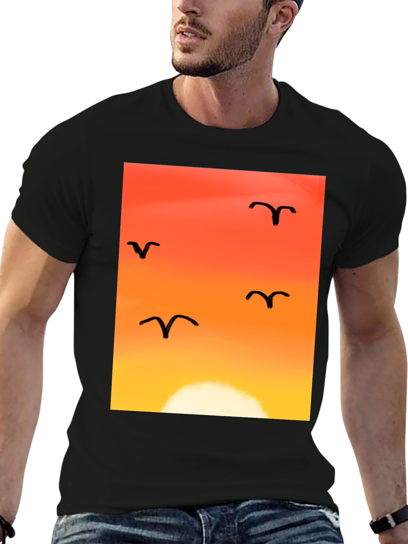 Sunset Birds Graphic Tee