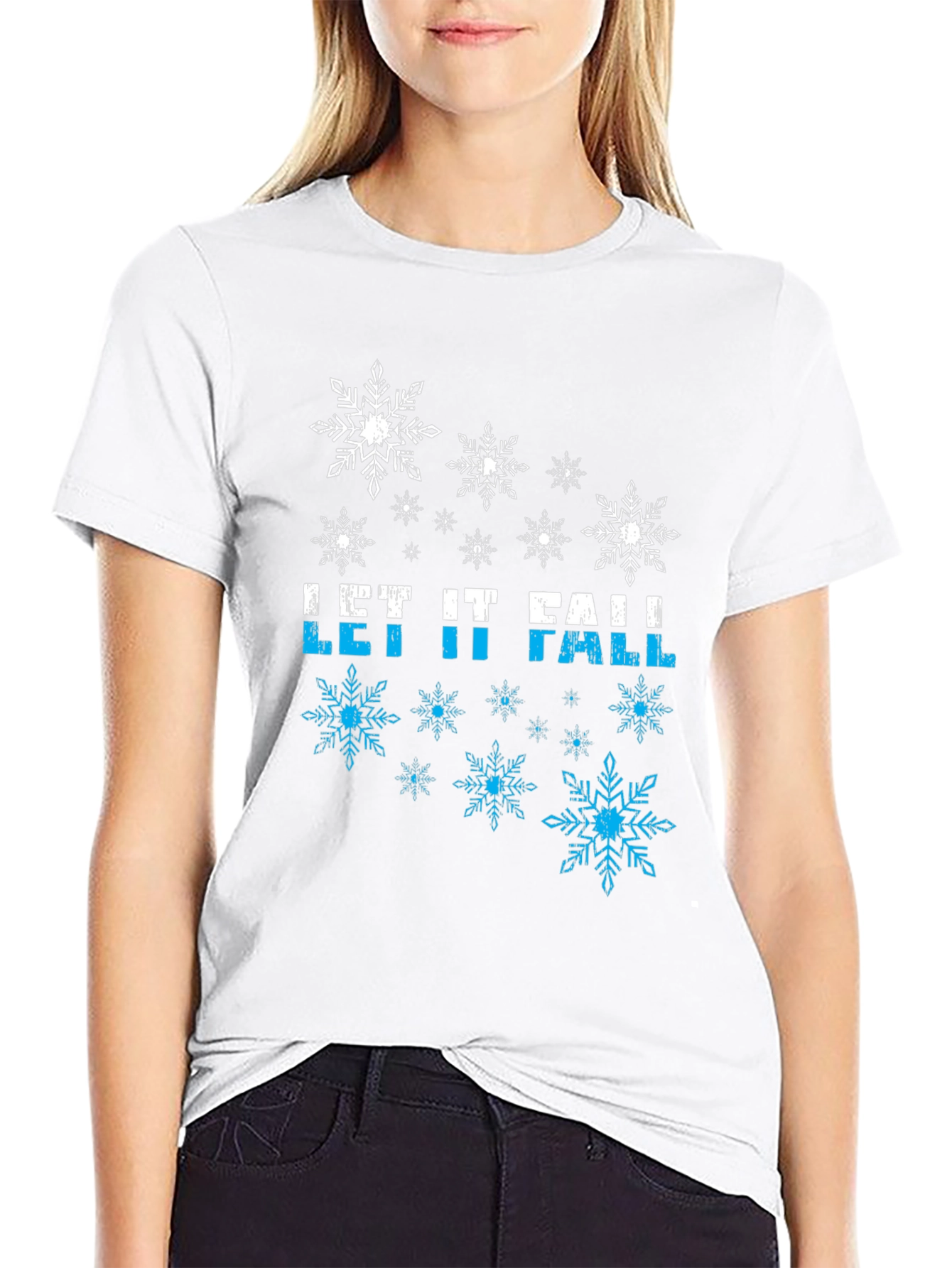 Let It Fall Snowflake Graphic Tee