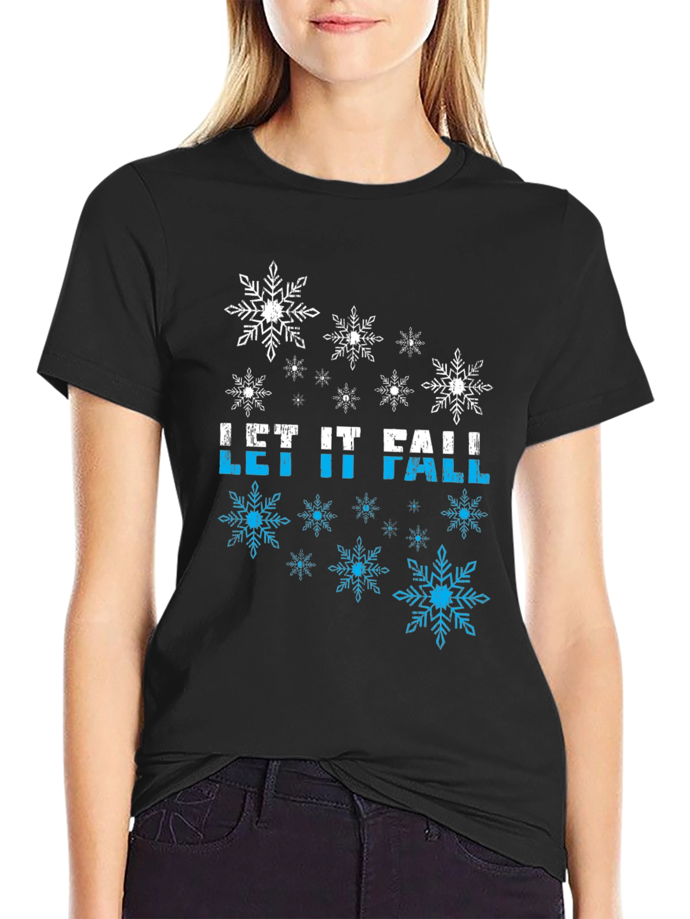 Let It Fall Snowflake Graphic Tee