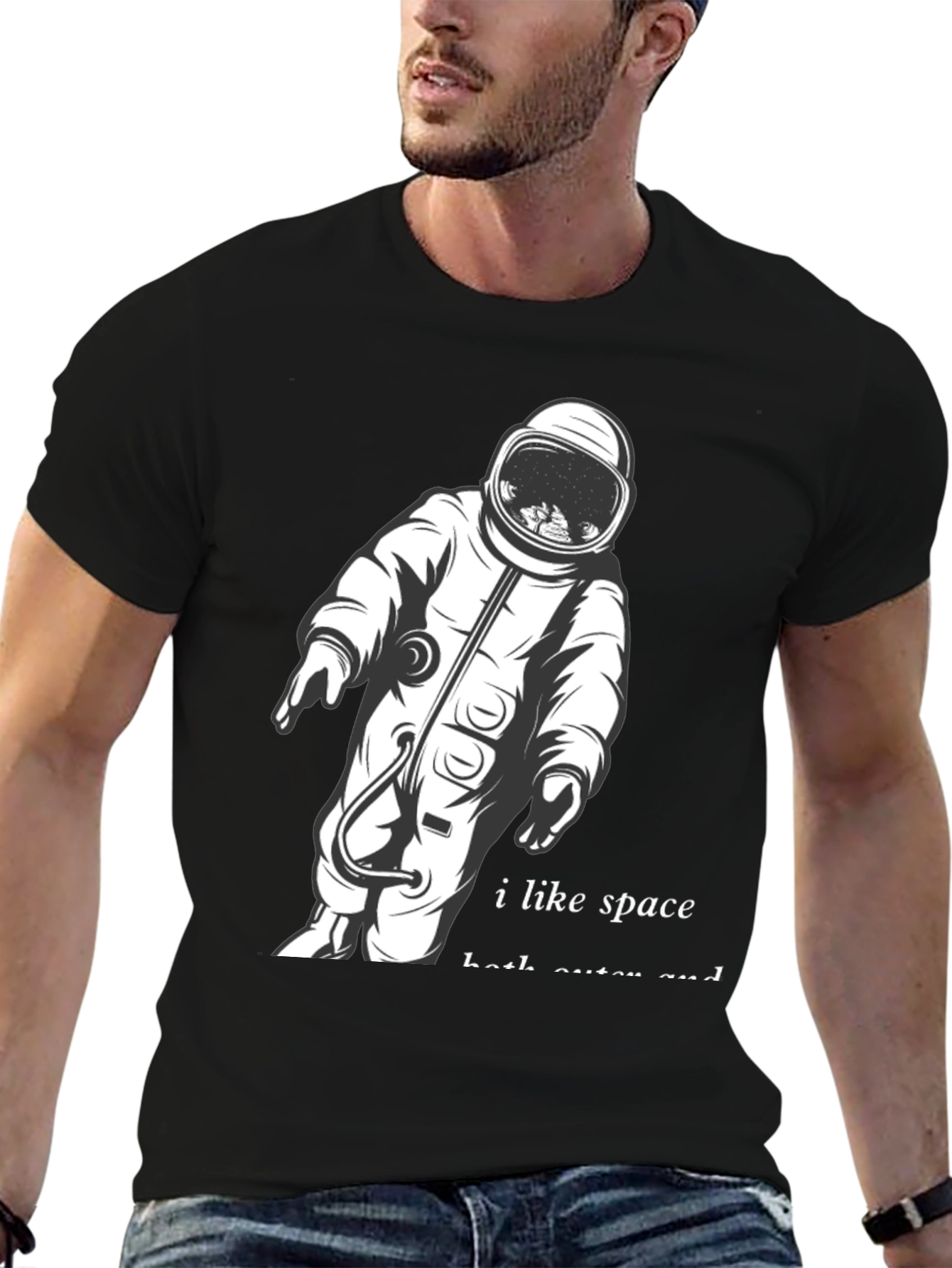 I Like Space Astronaut Graphic T-Shirt